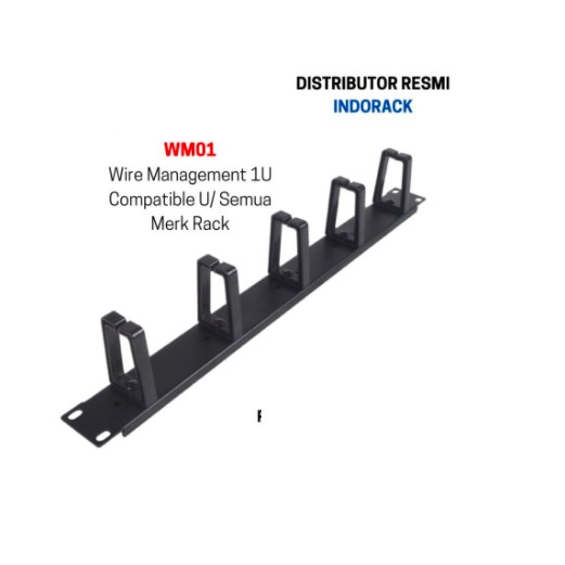 WIRE MANAGEMENT 1U 19&quot; WM51 5 RING - HORIZONTAL CABLE WIRING INDORACK