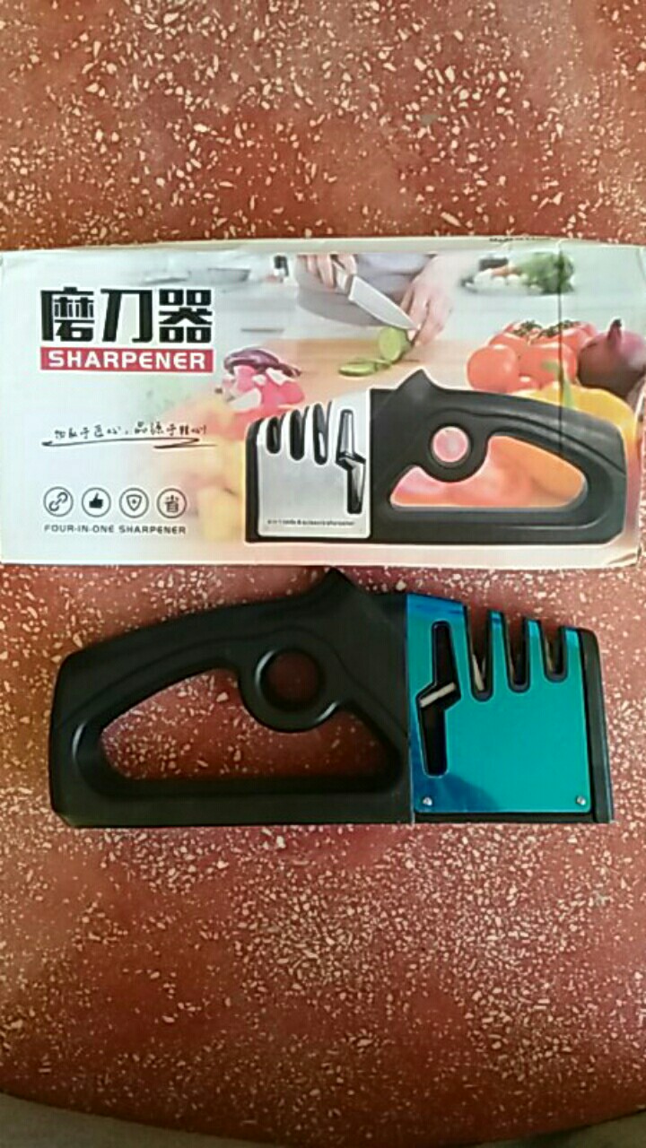 Pengasah Pisau - Pengasah Pisau Dan Gunting Dapur 4-tahap Untuk Mengembalikan Pisau Atau Pisau Gunting Dengan Aman, Mudah Digunakan Untuk Semua Pisau Rumah Tangga Berukuran