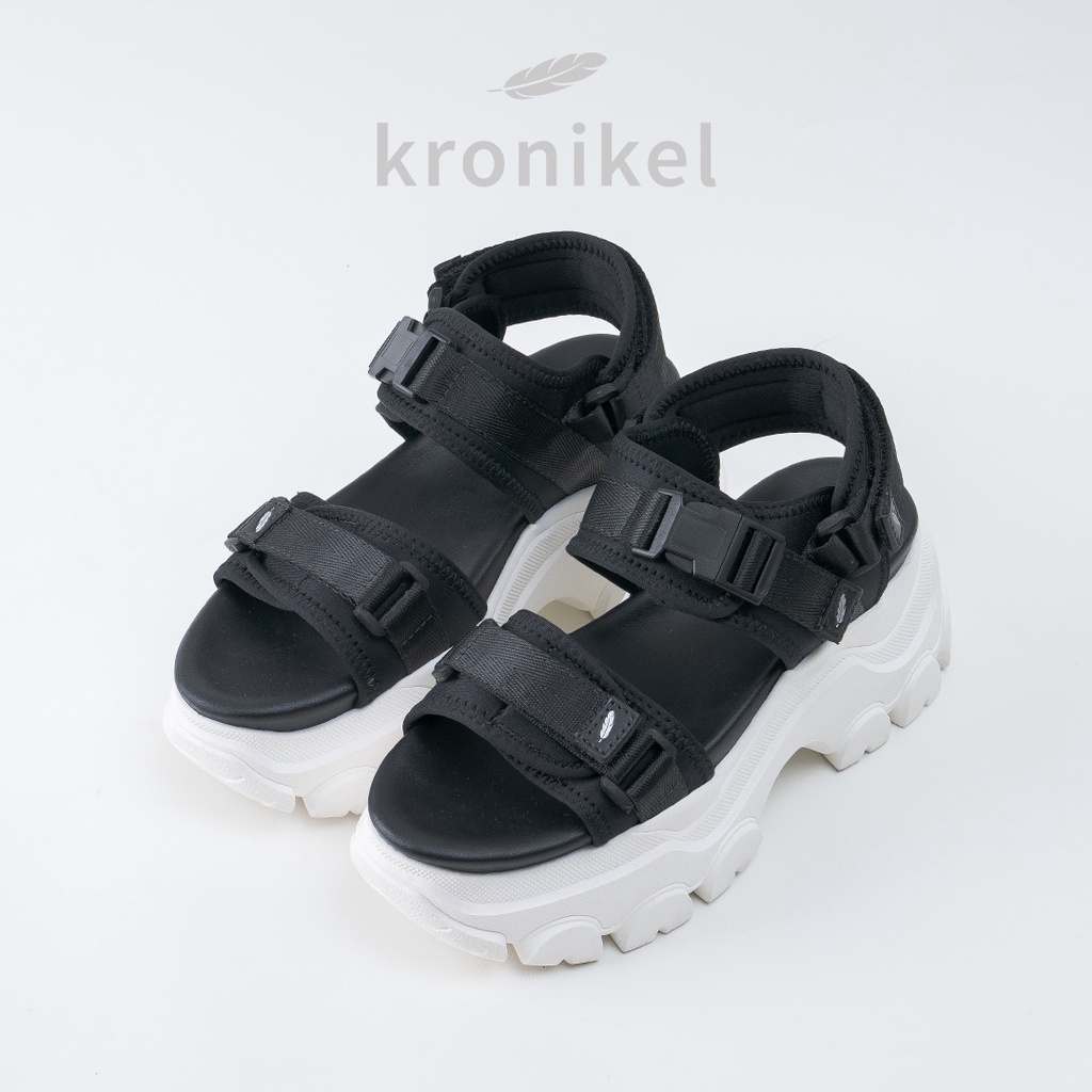 [PREMIUM LOKAL BRAND] KRONIKEL PROJECT // OSAKA 2-in-1 Sandals - Classic Black