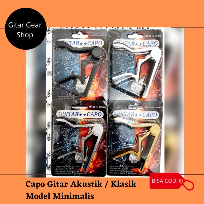 KAPO CAPO PENJEPIT AKSESORIS GITAR AKUSTIK KLASIK BAHAN BESI ALLOY VARIAN WARNA