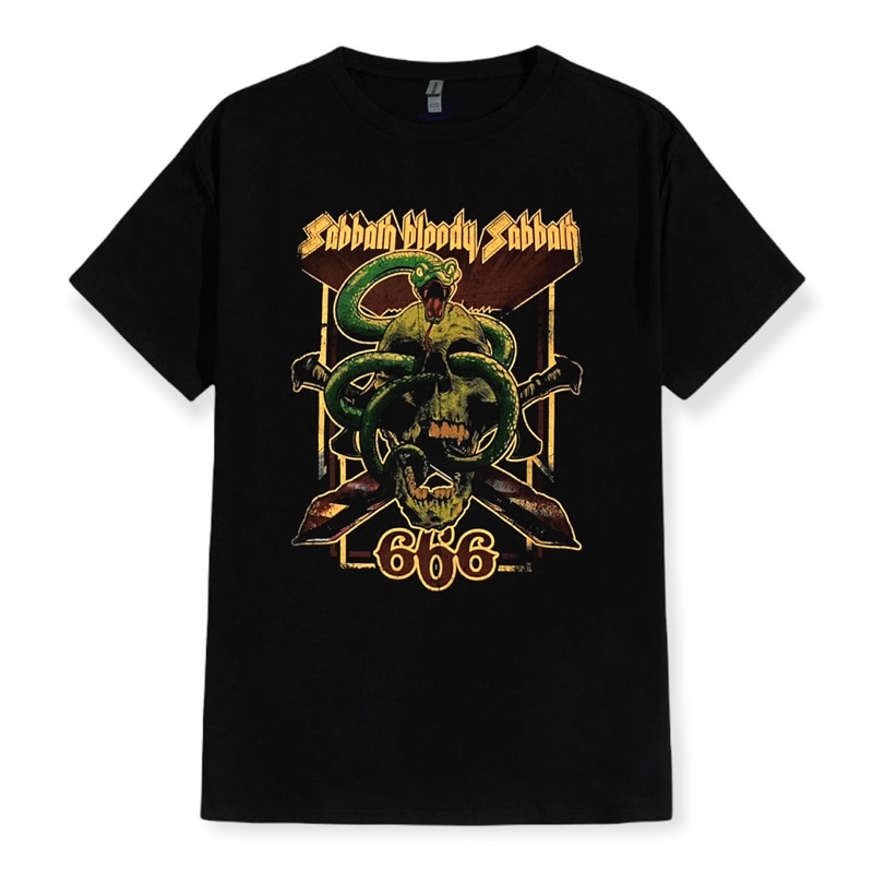 T-SHIRT / KAOS BAND OFFICIAL BLACK SABBATH - BLOODY SABBATH 666