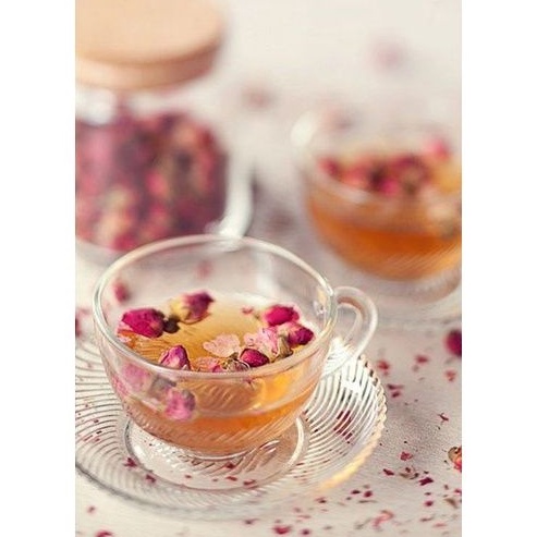 Organic&amp;Joy •Teh Kuncup Mawar/ Rose buds tea (antioxidant,caffeine free,cantik kulit,calming,tisane,teh bunga mawar asli/teh lavender/teh melati/teh rosella/teh bunga)