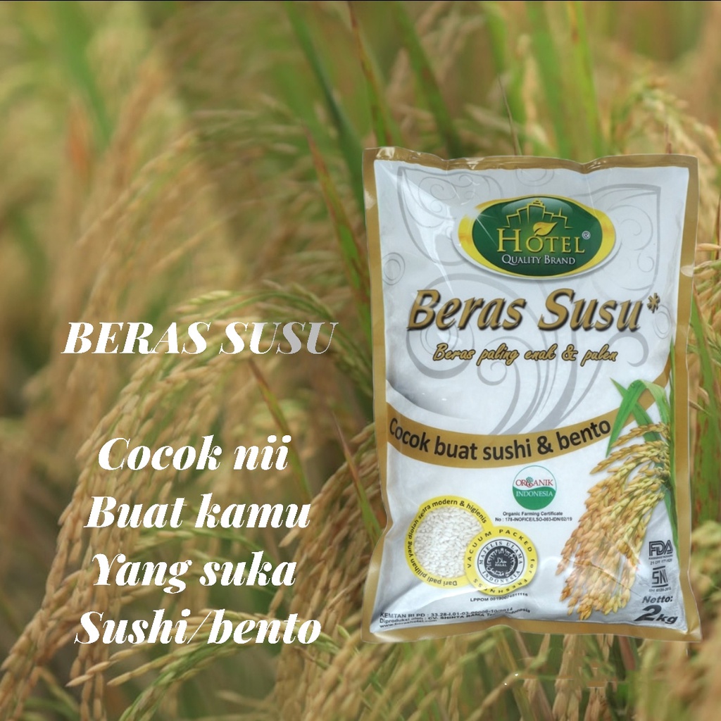 

Beras Susu Organik HOTEL 2kg-Beras Organik Susu HOTEL 2kg-HOTEL Beras Bento 2Kg