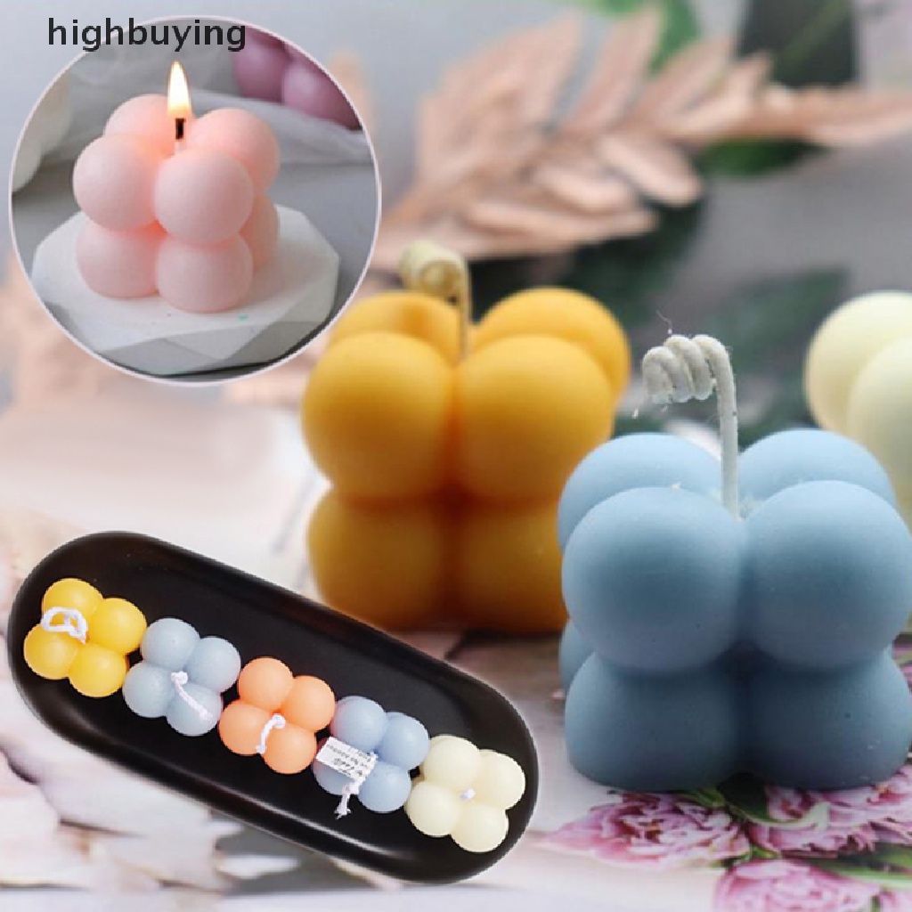 Hbid Mini Cube Aromatherapy Candle Silicone Mold DIY Candle Mold with Soy Wax Glory