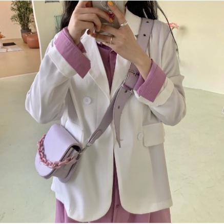 CATHERINE - BLAZER SCUBA KANCING/BLAZER WANITA/BLAZER KOREA