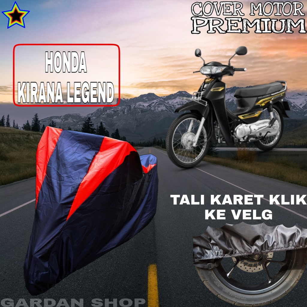 Sarung Motor HONDA KIRANA LEGEND Hitam MERAH Body Cover Penutup Pelindung Honda Kirana PREMIUM