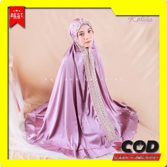 Mukena Mewah Full Renda Premium || Mukena Wanita Dewasa Premium || Rose Milo Mukena Bahan Sutra Free