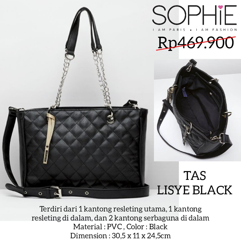 TAS LISYE BLACK SOPHIE PARIS PROMO TAS SOPHIE PARIS WANITA