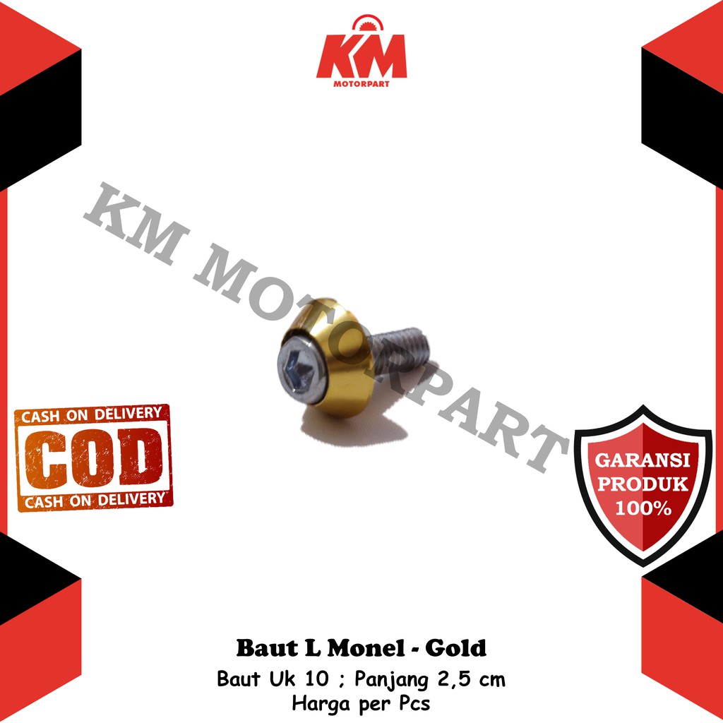 Baut Monel Variasi Motor Ukuran 10 Baut L Untuk Visor Plat Breket dll Universal Motor