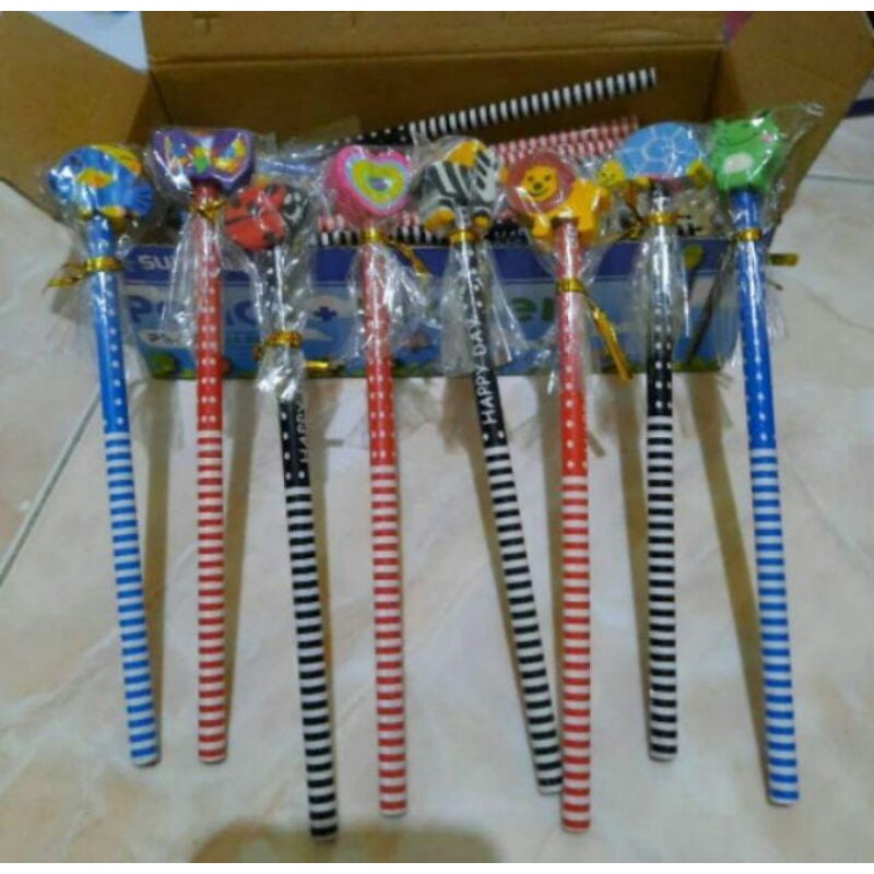 

Pensil Karakter + Penghapus/Pensil Lucu