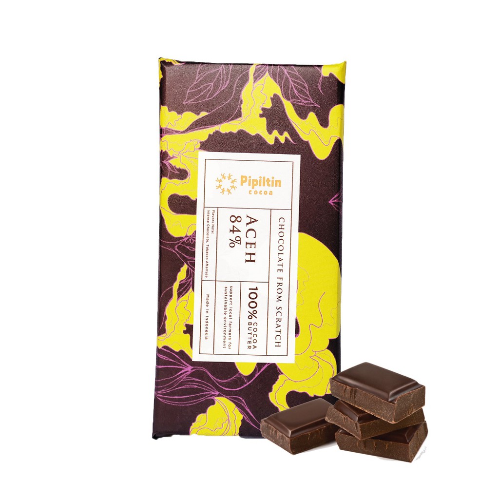

Pipiltin Cocoa Cokelat Chocolate Bar Aceh 84% 80gr
