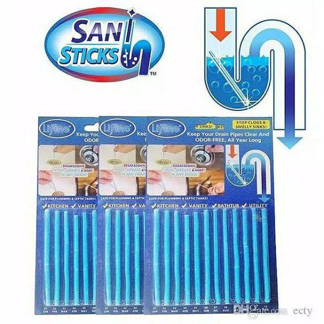 Sani Stick Pembersih Saluran Air Anti Tersumbat Stik Bersih Pipa Bau Cleaner Deodorizer Bebas Minyak