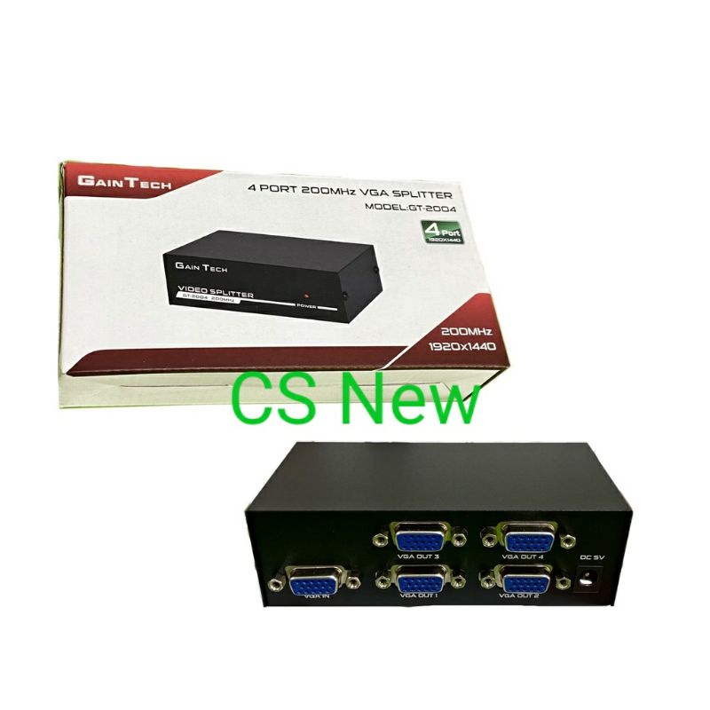 Gaintech VGA Splitter 4Port 200Mhz