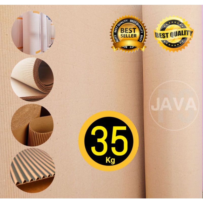 

Single Face Corrugated 35 Kg 1,2m X 73,5m I Kemasan Hemat I Karton Single Face Kardus Gelombang