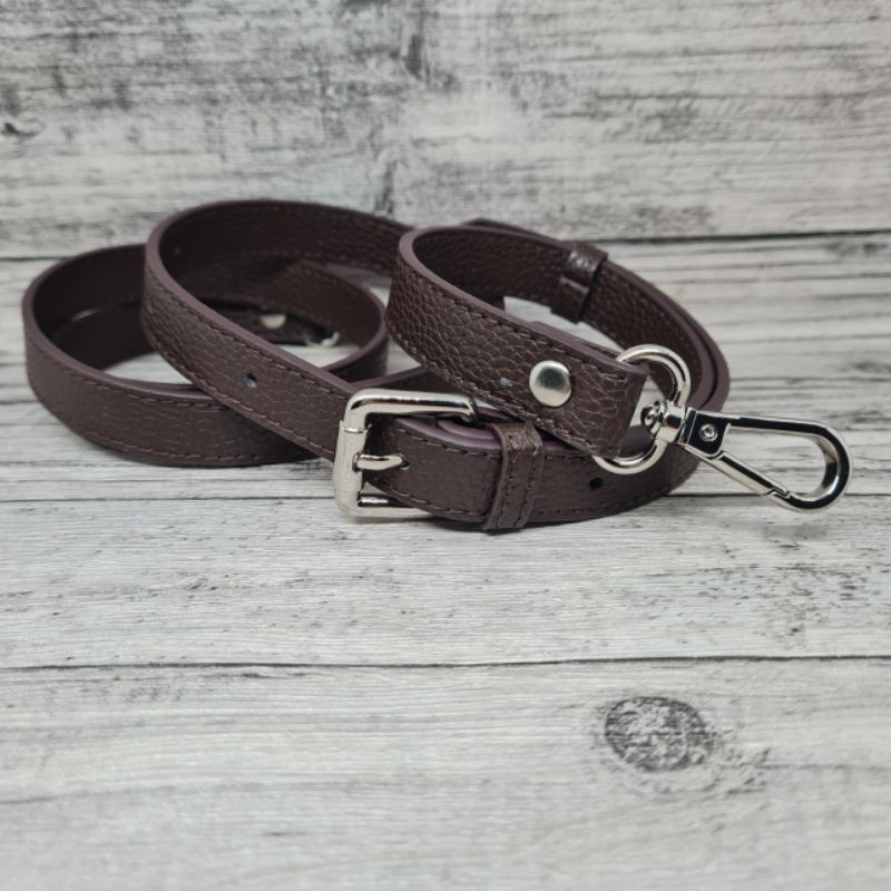 Andrea slim 1.8cm adjustable leather plain bag strap / tali tas panjang
