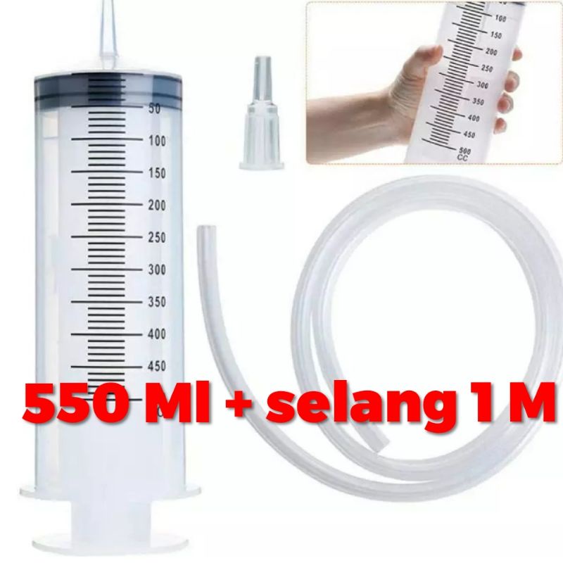 spuit syringe large suntikan jumbo 500 Ml 550 Ml suntikan mainan tanpa jarum selang suntikan