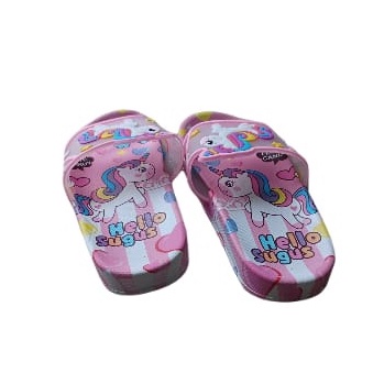 Sandal Slop Karakter G42 Sandal Anak Perempuan Import Size 24-35 Usia 2-8 Tahun