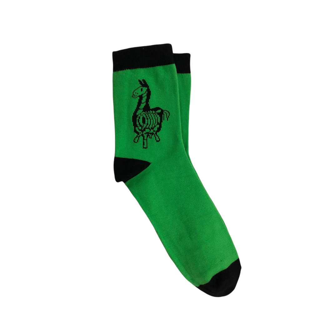 Kaos Kaki Motif Lucu-Lucu / Buah / Snack / Christmas / Snoopy / Leopard BEBAS PILIH (EXPT)-E21 Donkey Green