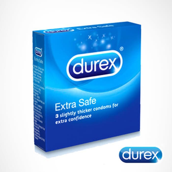 

kondom durex extra safe isi 3 buah kontrasepsi KB sehat pria wanita