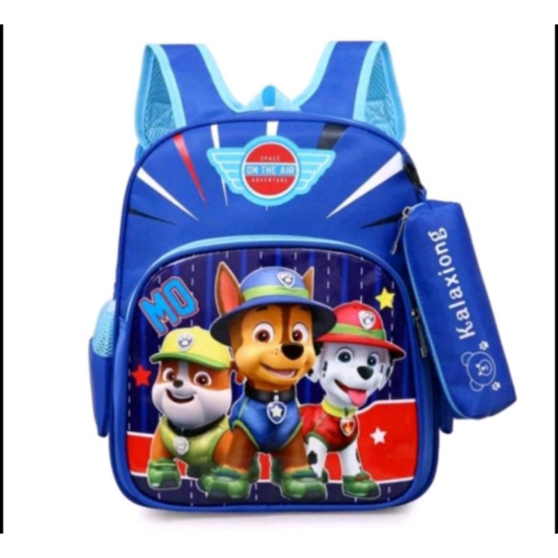 DAEYBAG-TAS RANSEL ANAK PAUD/TK/SD MOTIV PRINT POWER PATROL 2IN 1