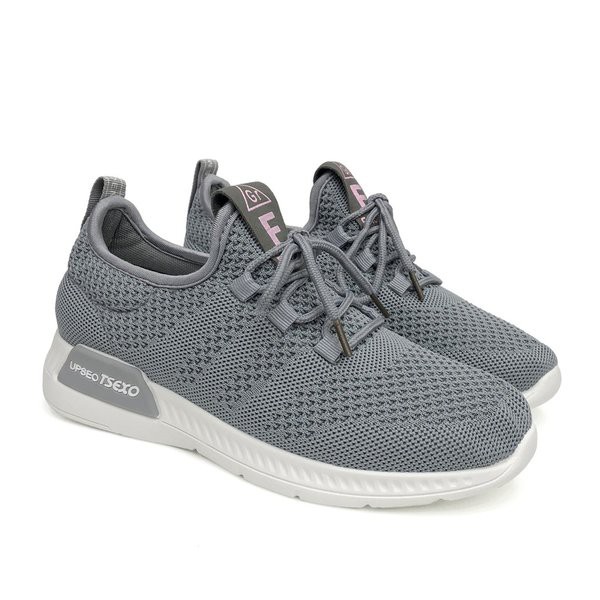 JURAGAN ONLEN - SEPATU WANITA SNEAKERS GR F KOREAN STYLE AIR BOUNCE DV70 BISA BAYAR DITEMPAT-ABU