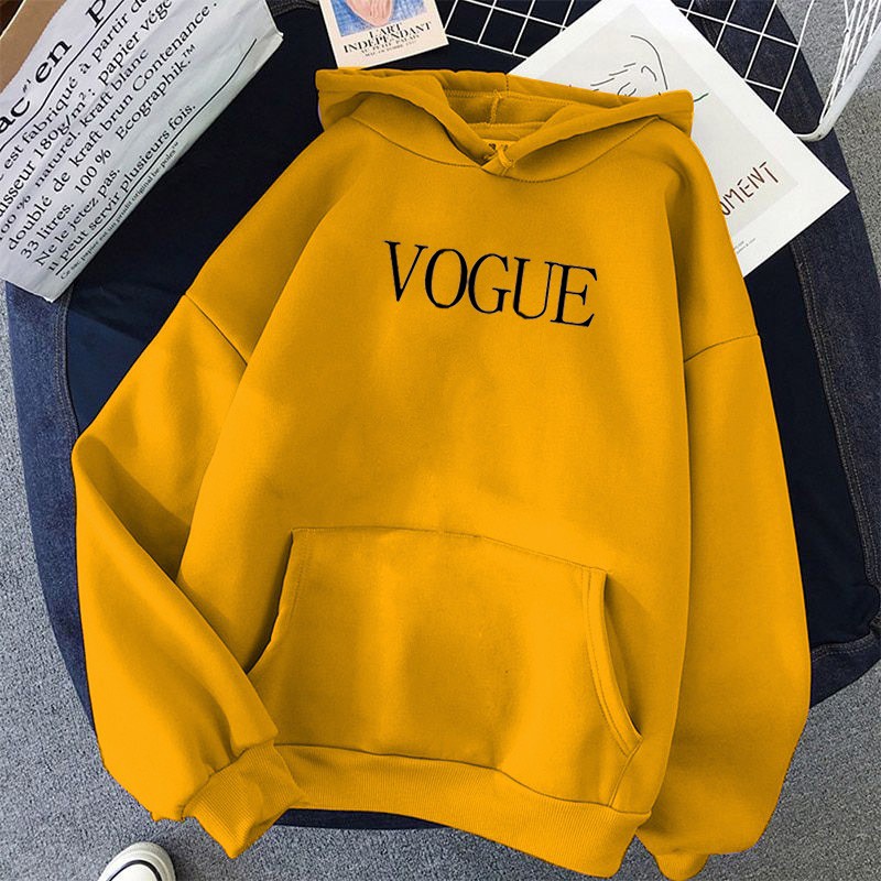Modis Fashion Sweater Hoodie wanita Lengan Panjang  Babyterry VOGUE -Kubus