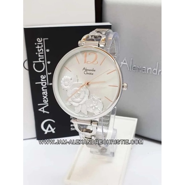 Jam Tangan Wanita Alexandre Christie Original AC 2793 Full Silver