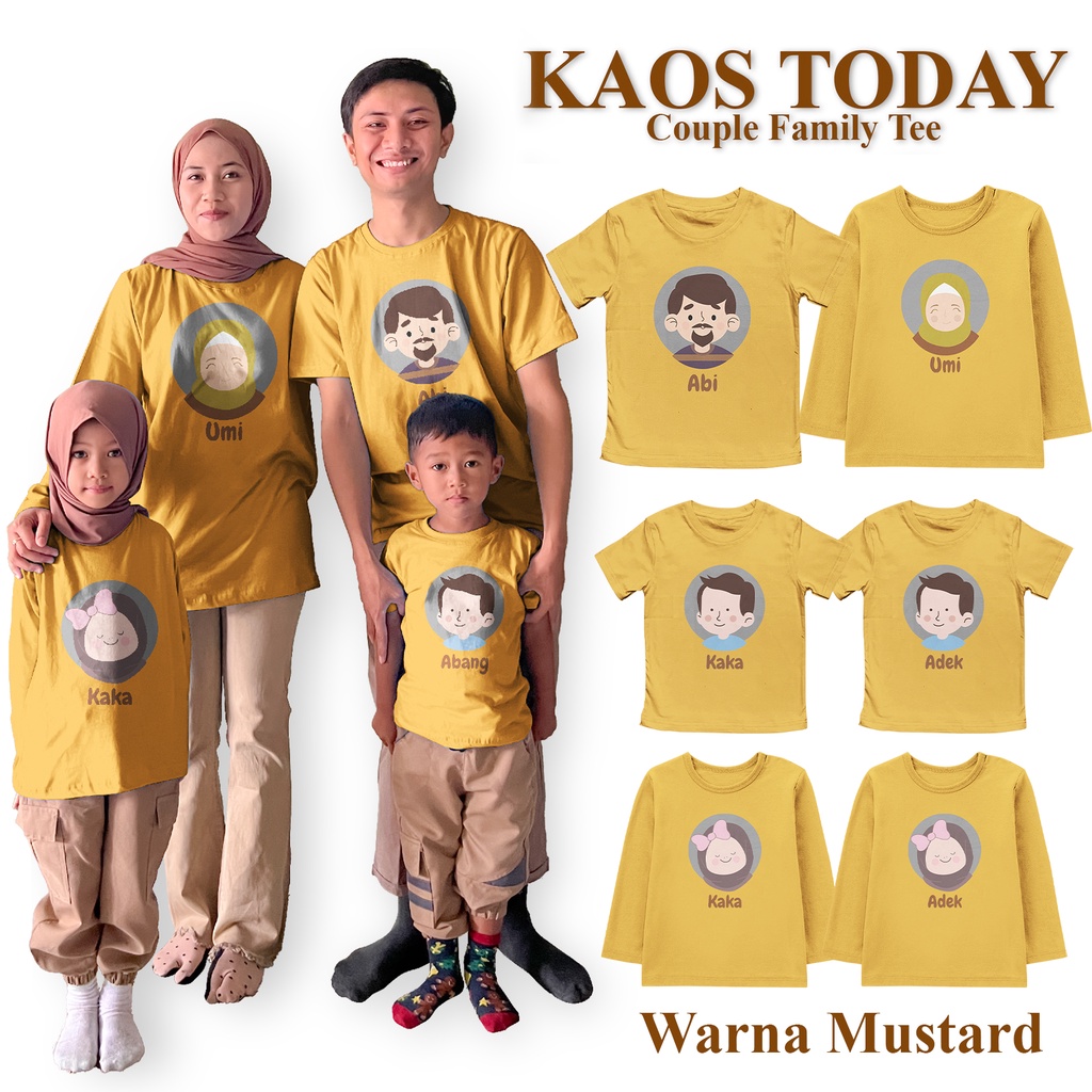 Kaos Couple Family Kaos Sarimbit Keluarga Lengan Panjang Dan Pendek