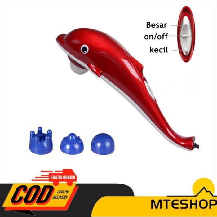 Alat Terapi Alat Pijat Elektrik Terapi Infrared Dolphin Massager - Merah(B8M6) Alat Pijat Punggung A