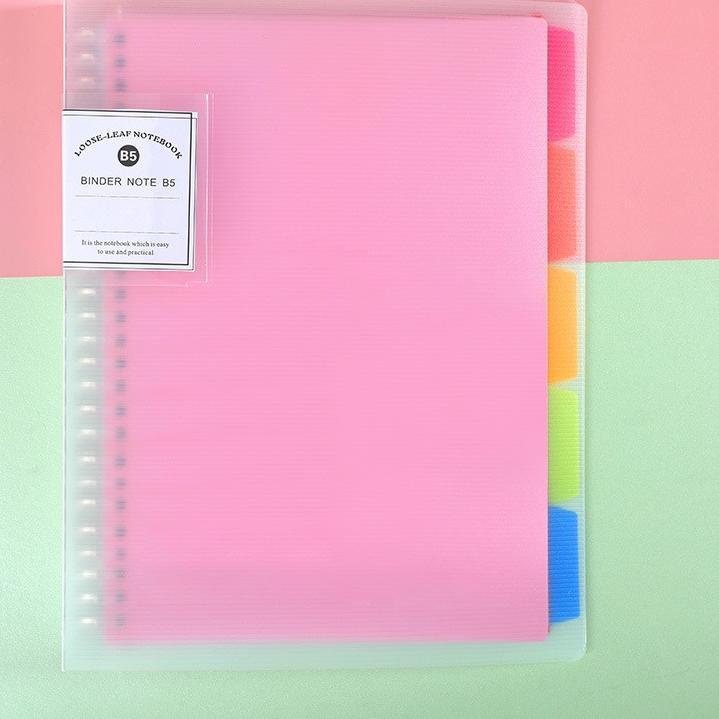 

[KODE PRODUK P6JKH4737] Binder A5/B5 Cover Berwarna Transparan Plastik Tebal Include Kertas dan Pembatas