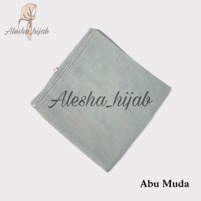 Segi Empat Paris | Jilbab Paris | Hijab Paris | Kerudung Paris Polos Premium-Abu muda