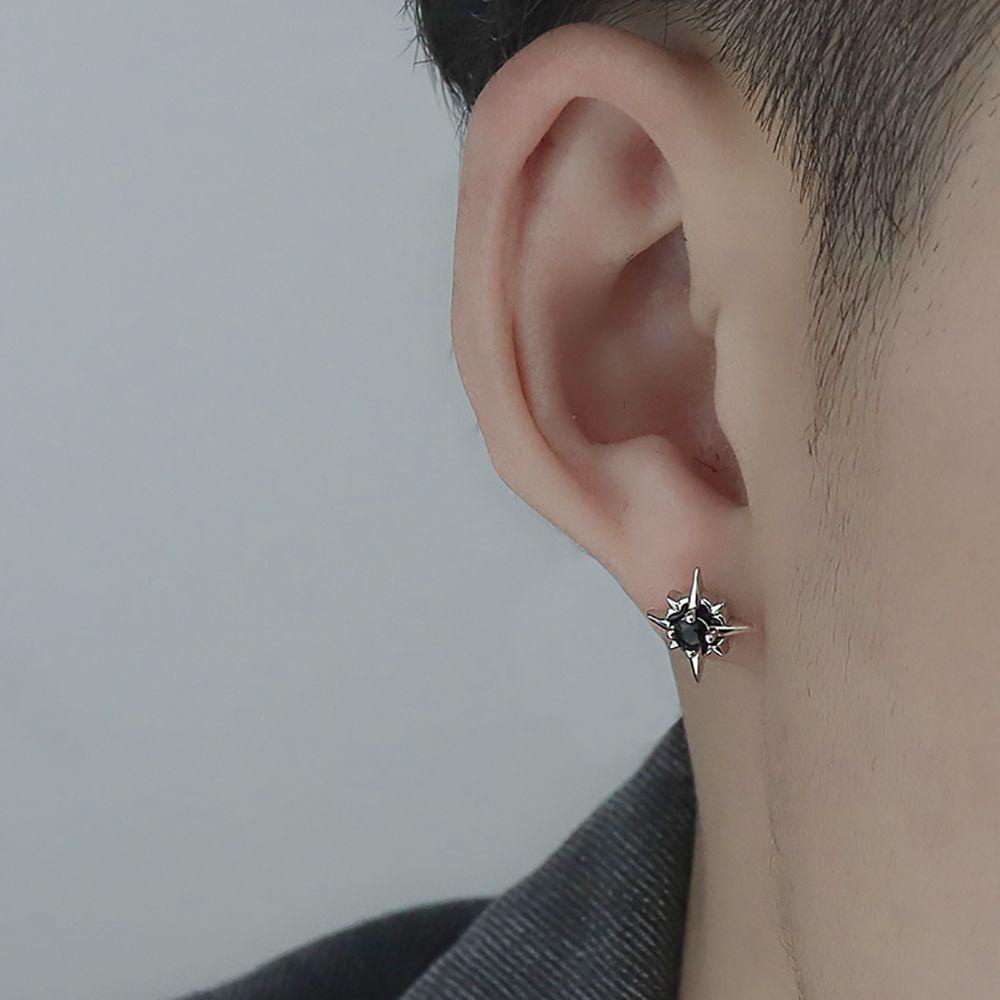 Nickolas1 Anting Berlian Anting Alloy Korea Bintang Simple Trendy Untuk Pria