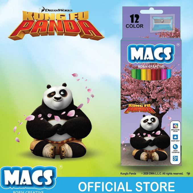 

Pensil Warna MACS Kung Fu Panda 12 color pencils