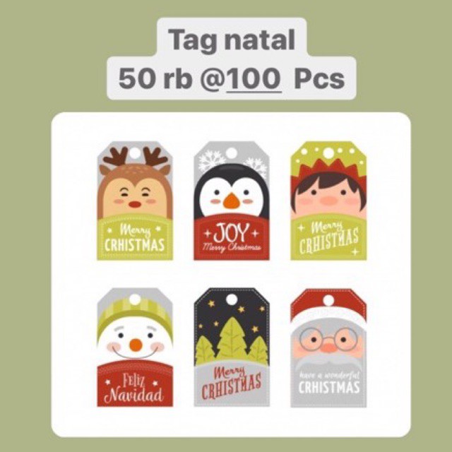 

Tag Natal (100pcs)