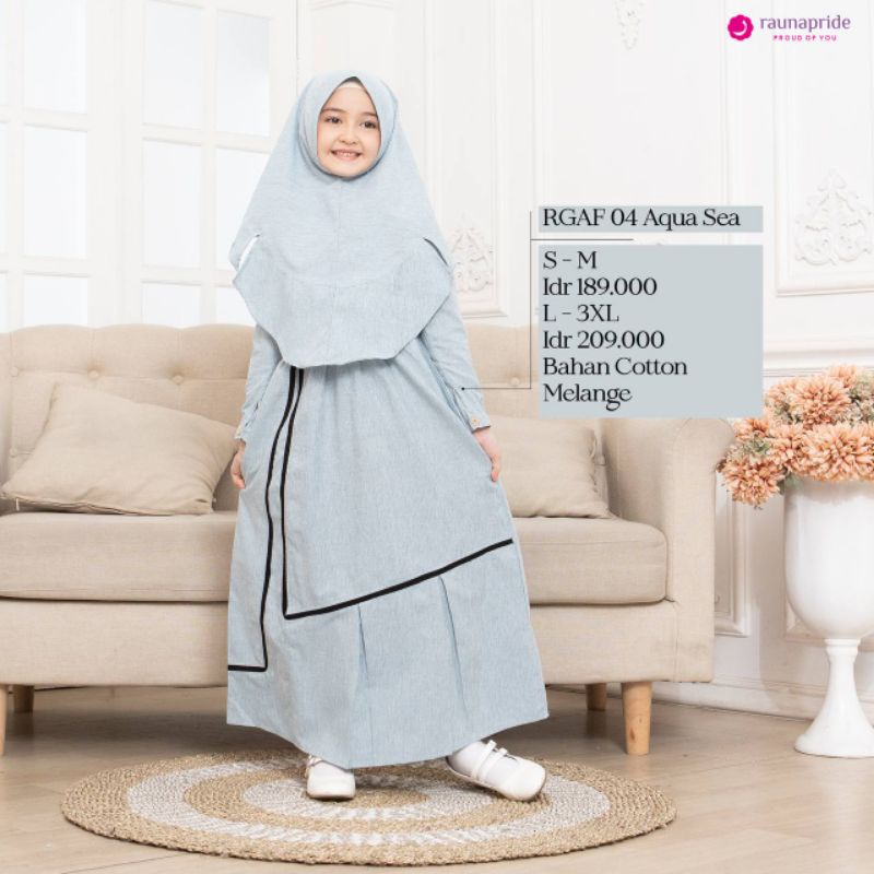 Sarimbit Couple RAUNA SR 04 Aqua Sea / RKF 04 - RGF 04 - RRF 04 - RGAF 04 - RKAF 04 Aqua Sea / Fashion Muslim