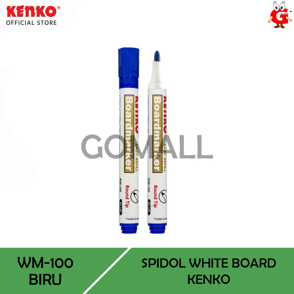 

Spidol Papan Tulis Whiteboard Boardmarker Kenko WM 100 Biru Ori