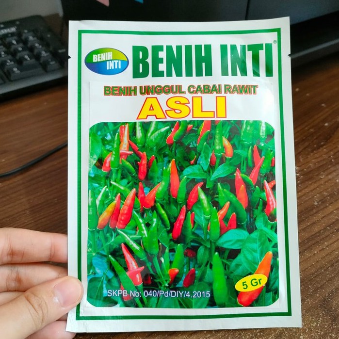 benih cabe rawit hijau asli 5 gram - benih inti