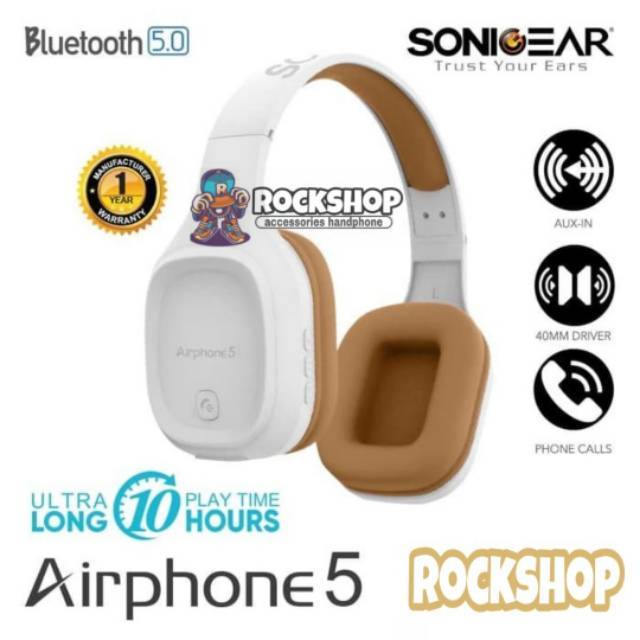 Sonicgear Airphone 5 Headphone Bluetooth Wireless 5.0