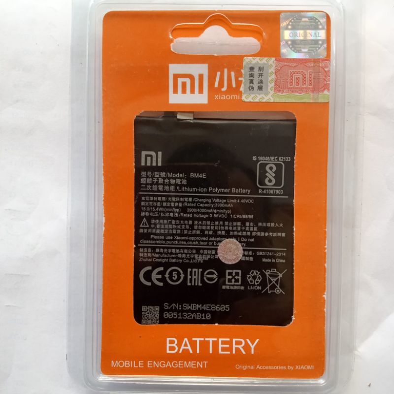 BATTERY BATRE BATERAI MI Pocophone F1 BM4E  poco F1 BM 4E REDMI NOTE 5 / REDMI NOTE 5 PRO BN45 BN-45 ORIGINAL