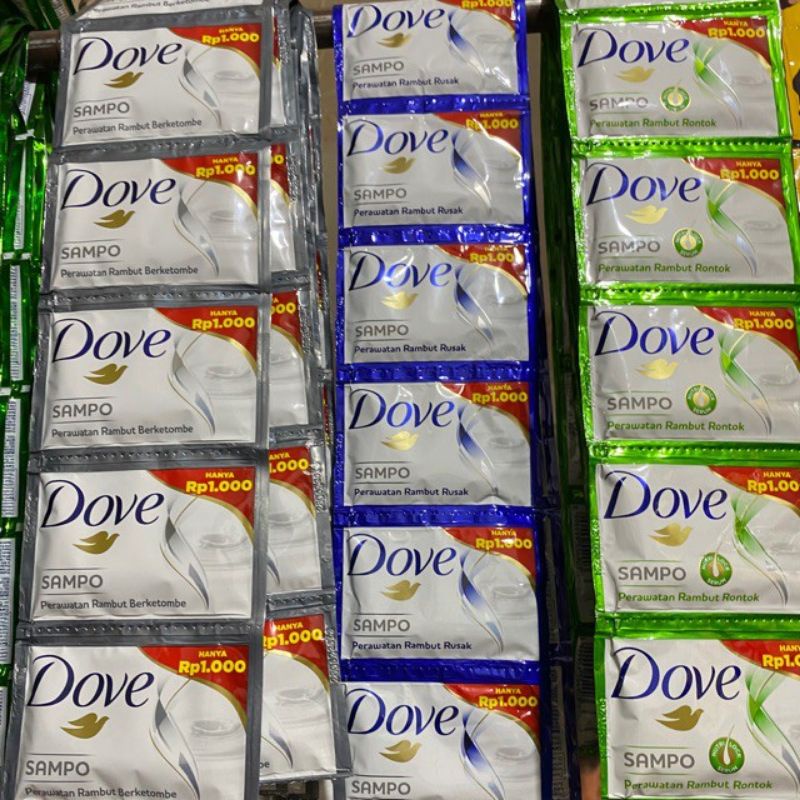 Dove Shampo 12 sachet x 9ml