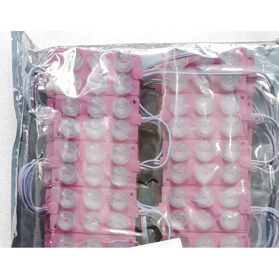 100Pcs Modul 3030 6 Mata LED Tipe 7540 12V - Pink Icy Blue RGB Ungu