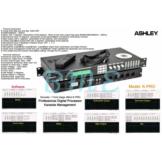 Management Ashley k pro Original Digital Processor Karaoke ashley kpro