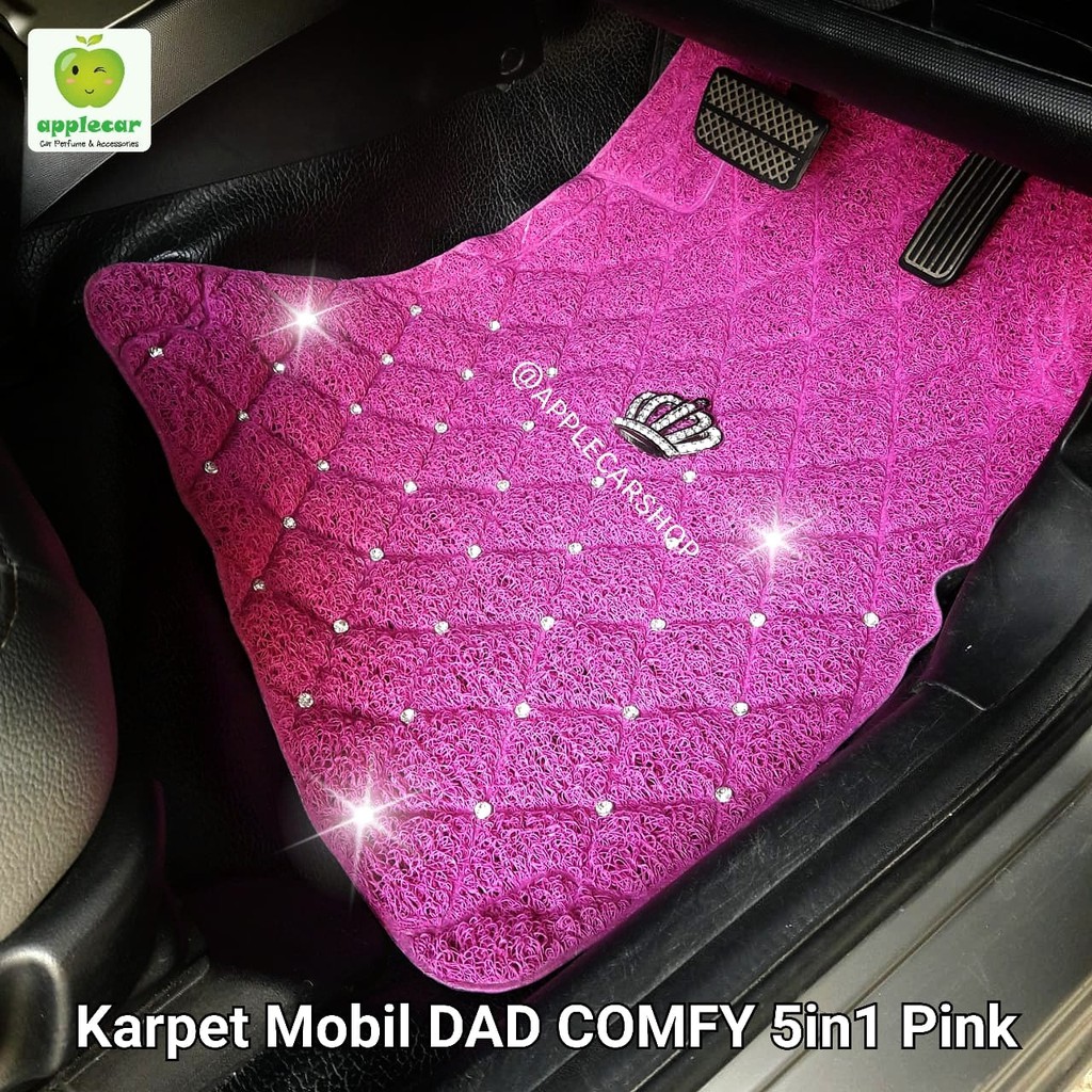 karpet comfy mahkota pink