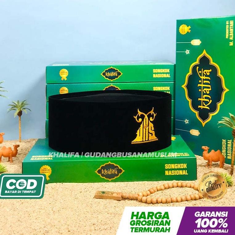 {TGP.21Jl22r} Peci UAS Bordir Original Songkok Murah Grosir Kopiah Muslim Anak Dewasa Kopyah Hitam P