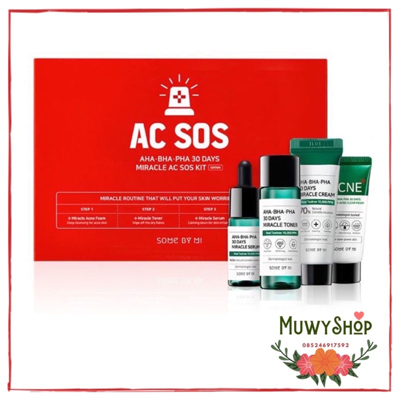 Some By Mi AHA BHA PHA 30 Days Miracle AC SOS Kit 4 items