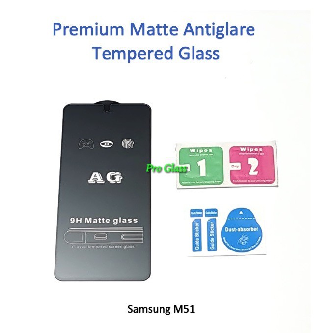 Samsung M02 / M21 / M51 FULL COVER ANTI GLARE / DOFF Premium Tempered Glass