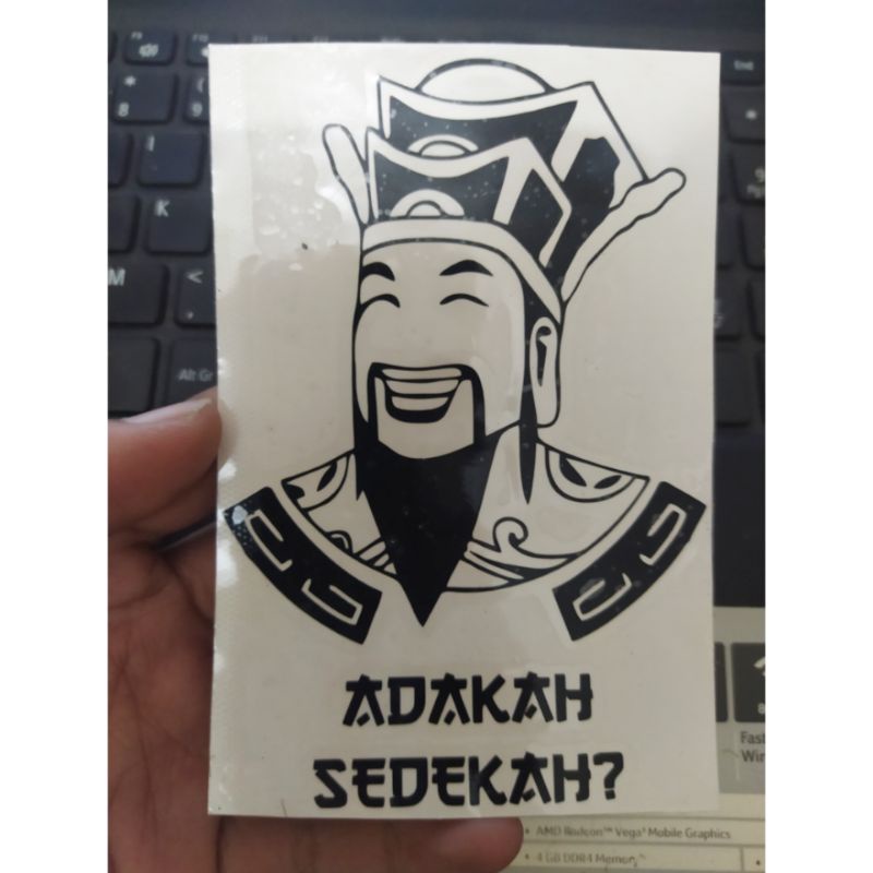 Jual Cutting Stiker/Sticker Kakek Merah Domino Higgs Kecil Untuk
