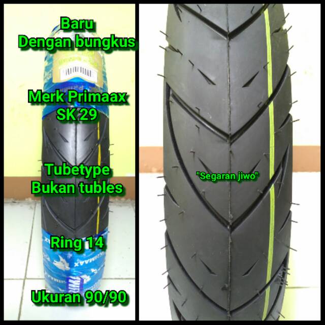 Ban motor matic ring 14 ukuran 90/90 merk primaax sk 29 Ban belakang honda beat Vario 110 125 bukan 