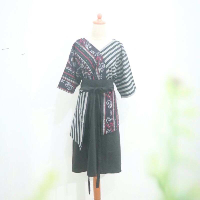 Dress Tenun Modern Bigsize/Dress Tenun Jumbo/Dress Tenun Bigsize