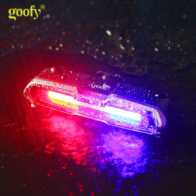 BISA COD TaffLED Lampu Belakang Sepeda USB Rechargeable Front Rear Bike Taillight Helmet Light Lamp